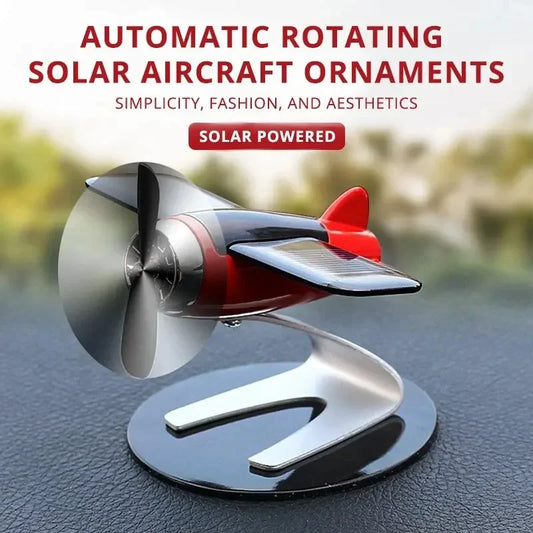 Solar-Powered Airplane Ornament: The Moving Desktop & Car Accent.