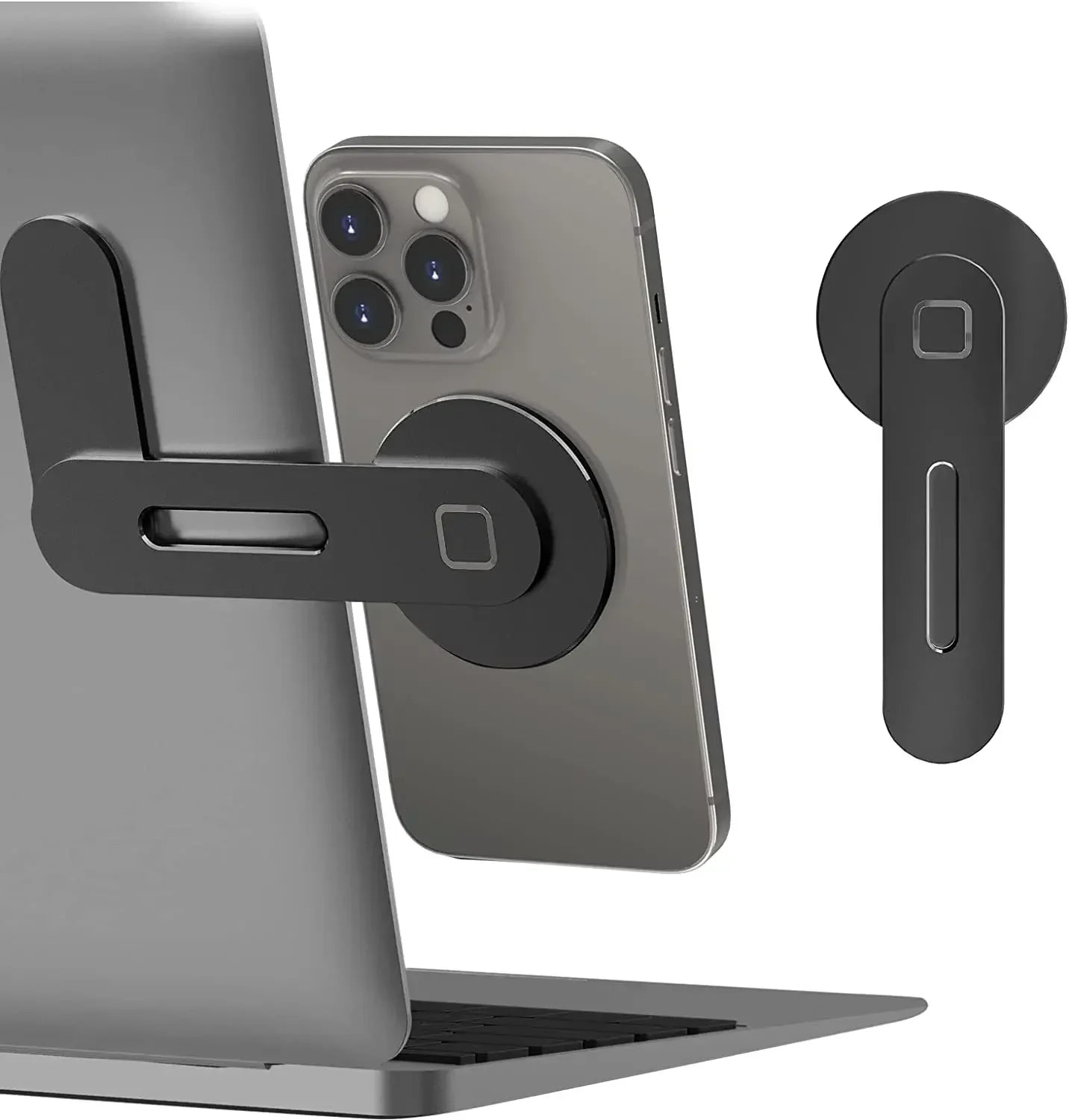 2024 Slim & Foldable Magnetic Laptop Phone Holder: The Dual-Screen Solution.