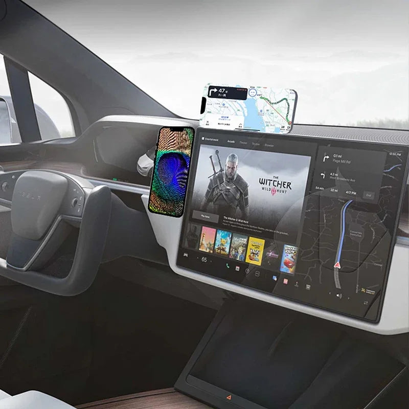 2024 Slim & Foldable Magnetic Laptop Phone Holder: The Dual-Screen Solution.