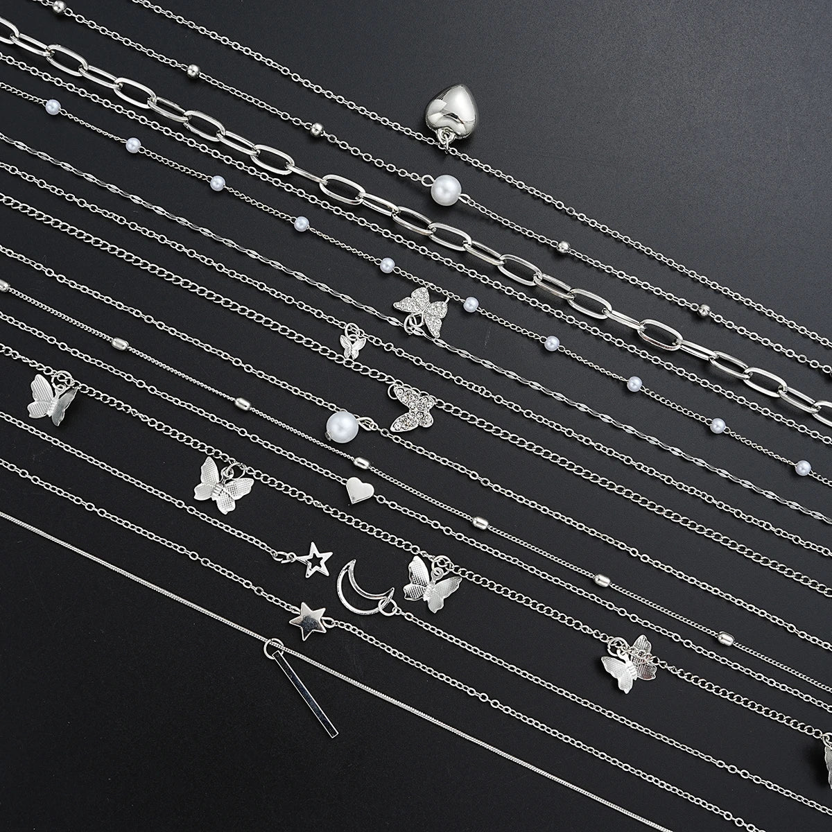 13Pcs Simple Temperament Necklace Set