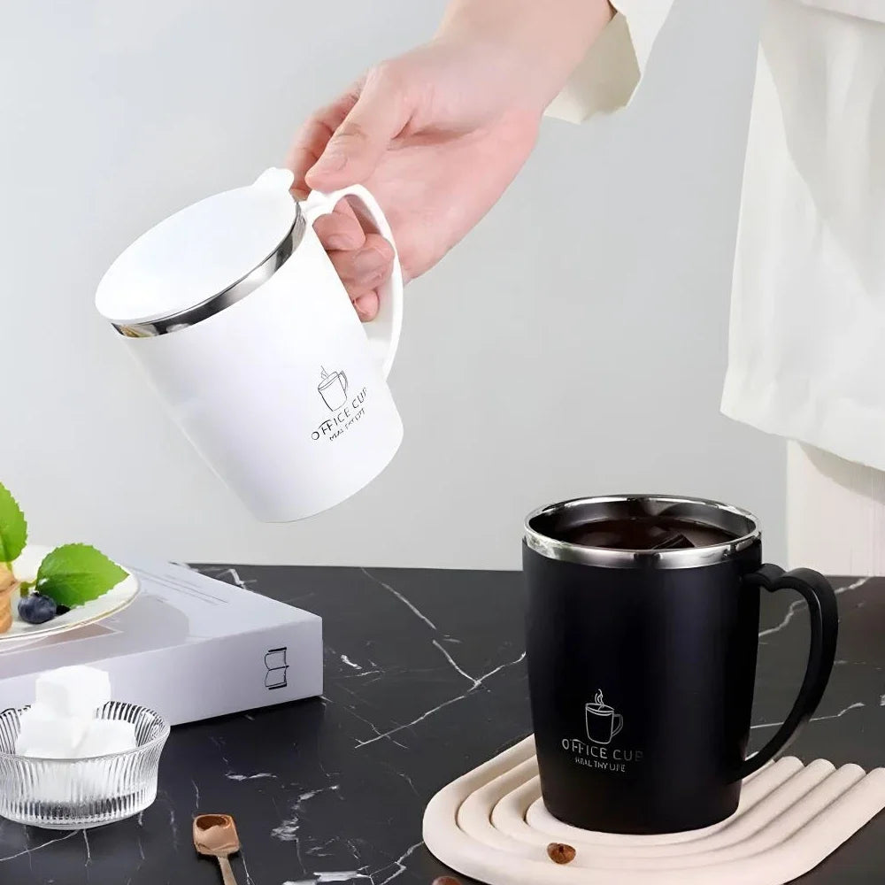 Leak-Proof & Insulated Coffee Cup with Handle.