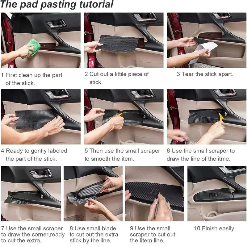 PU Leather Car Interior Gap Filler & Braid Trim Strip