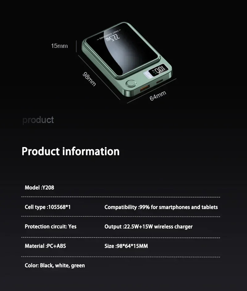 Xiaomi Magnetic Power Bank: Ultra-High Capacity Wireless Fast Charger.