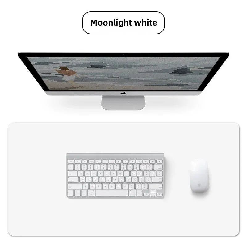 Large PU Leather Desk Mat – Waterproof Keyboard & Mouse Pad