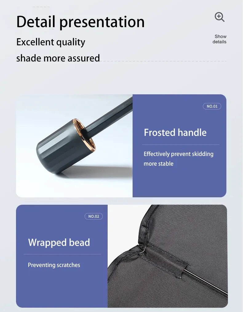 Folding Windshield Sunshade Umbrella: Instant Car Sun Protection.