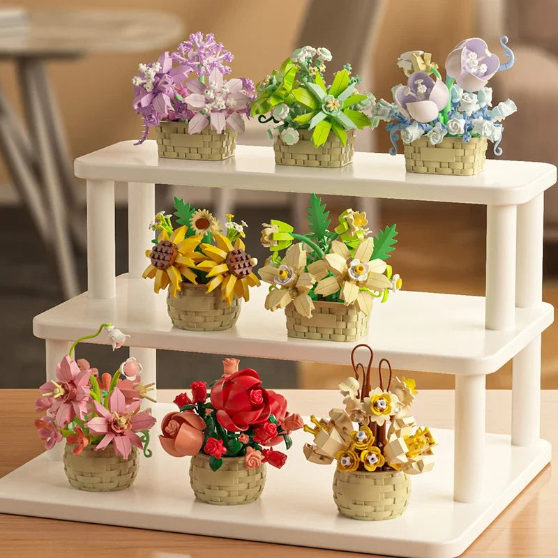 DIY Flower & Garden Blocks: Build Your Own Potted Botanical Art.