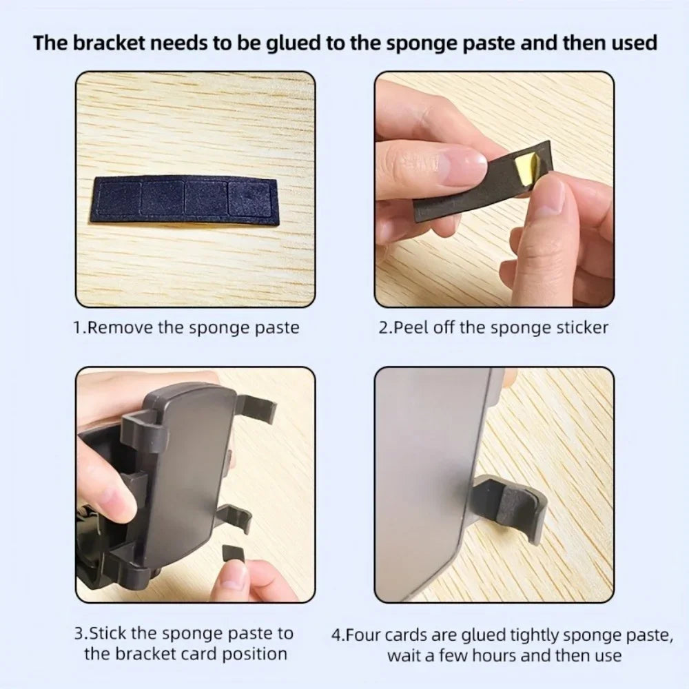 Universal Dashboard Phone Holder: Easy-Clip Mount Stand for GPS Navigation.