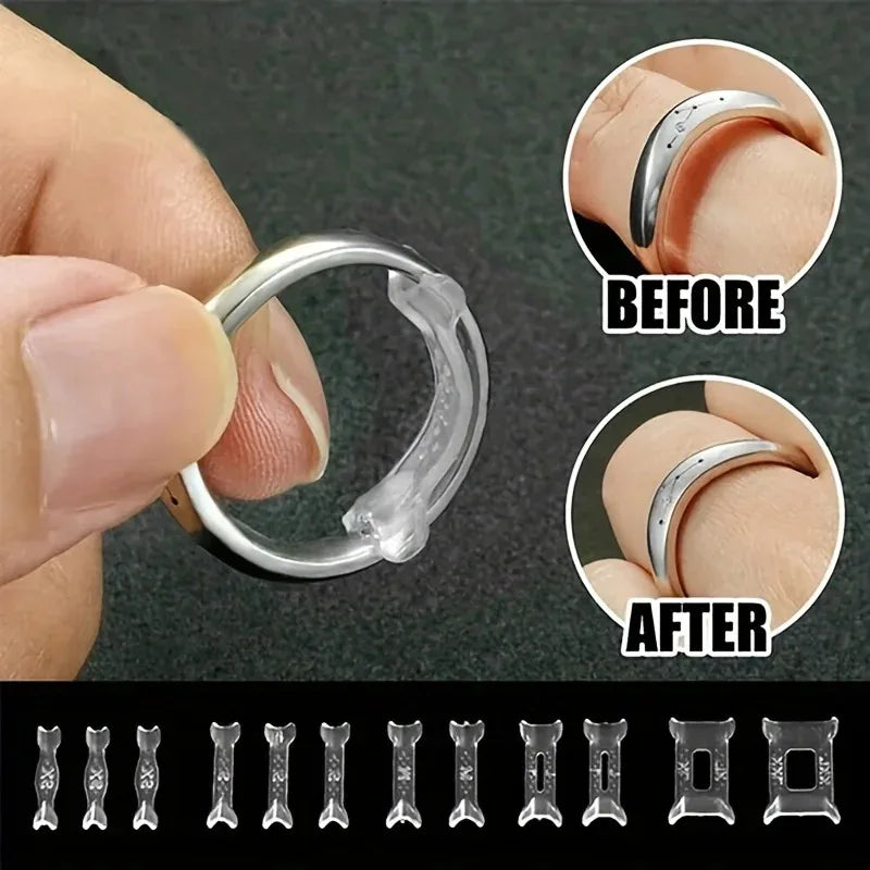 12-Piece Ring Size Adjuster Set: Perfect Fit, Instant Comfort.
