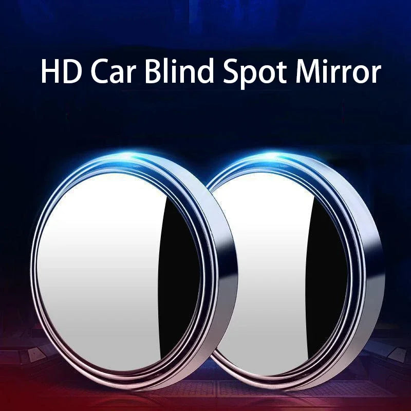 2Pcs Round Frame Convex Blind Spot Mirror
