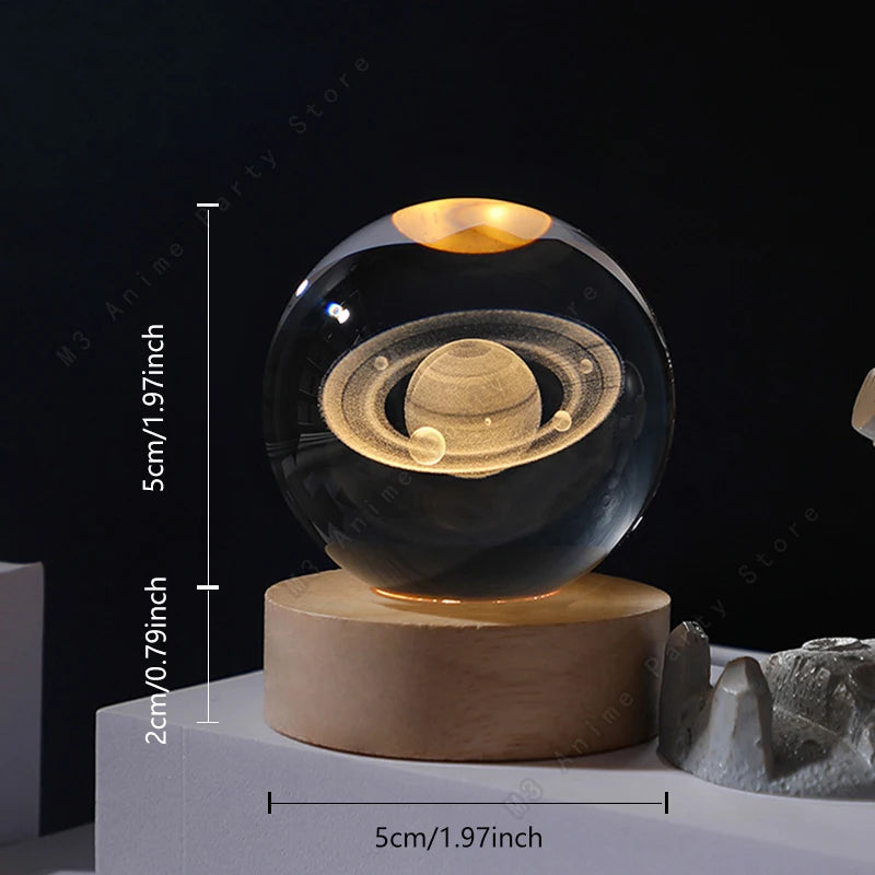 3D Crystal Galaxy Night Light: Your Own Portable Universe.