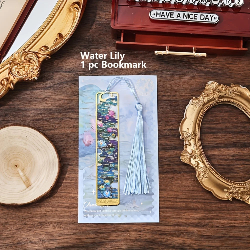 Vintage Oil Painting Metal Bookmarks: Timeless Art for Every Page.
