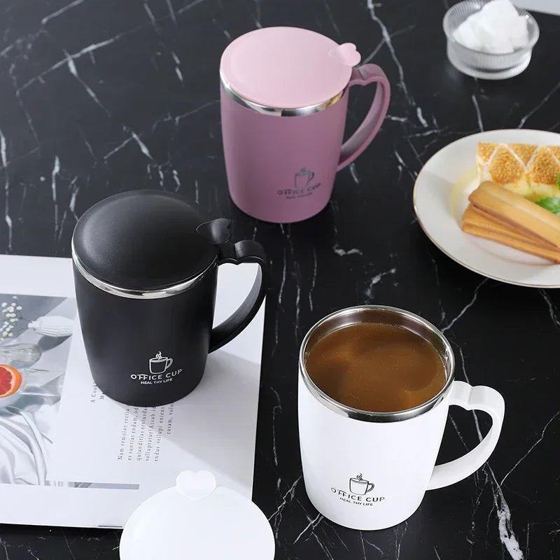 Leak-Proof & Insulated Coffee Cup with Handle.