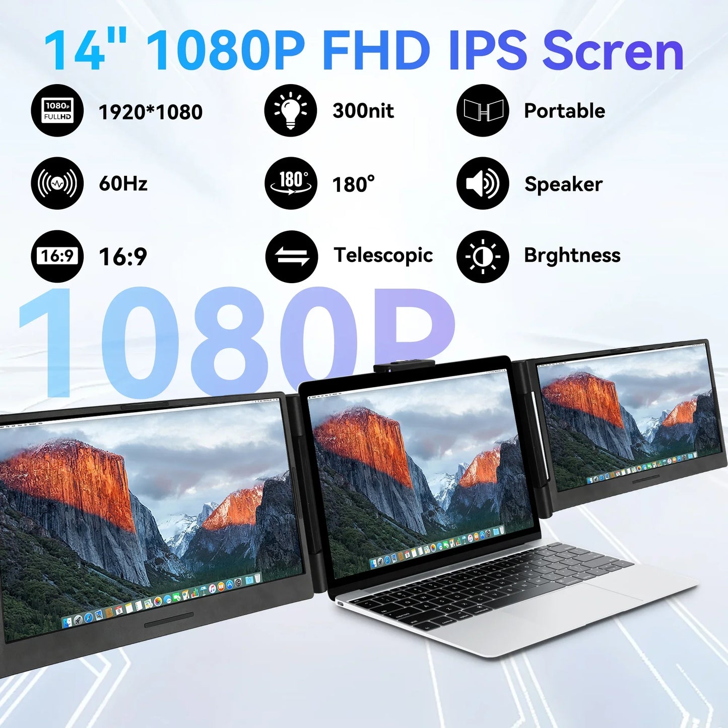 14" Triple/Dual Laptop Screen Extender