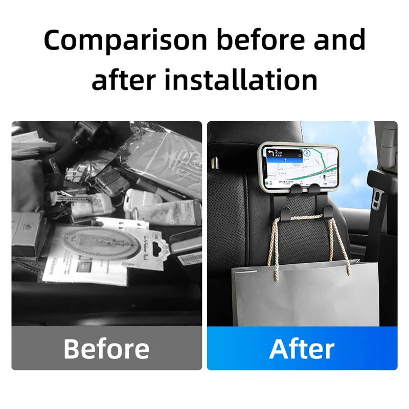 2-in-1 Car Back Seat Organizer