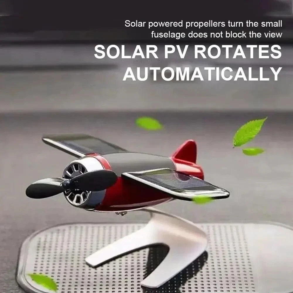 Solar-Powered Airplane Ornament: The Moving Desktop & Car Accent.