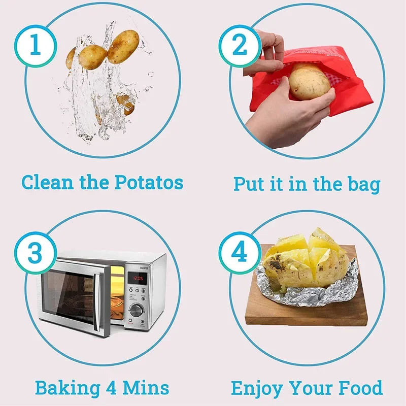 Reusable Express Microwave Potato Cooker Bag