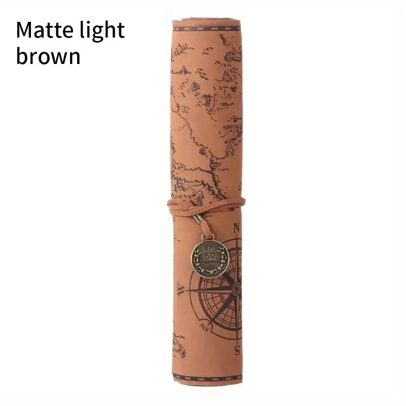 Vintage Treasure Map Pencil Roll: The Perfect Roll-Up Organizer.