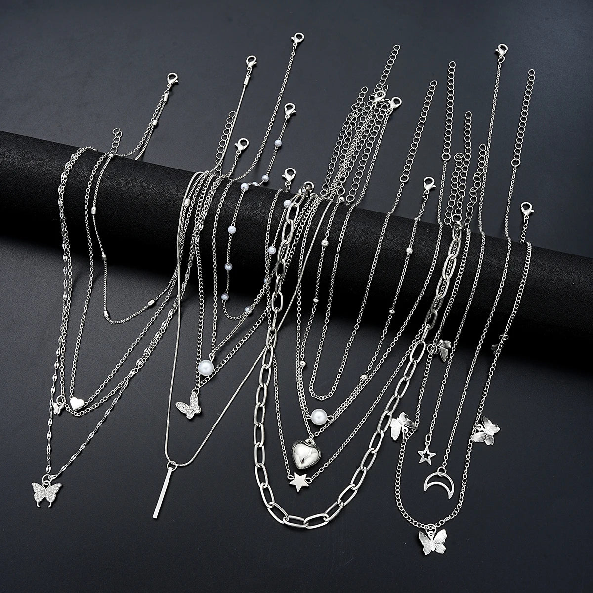 13Pcs Simple Temperament Necklace Set