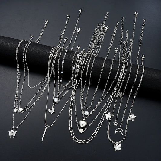 13Pcs Simple Temperament Necklace Set