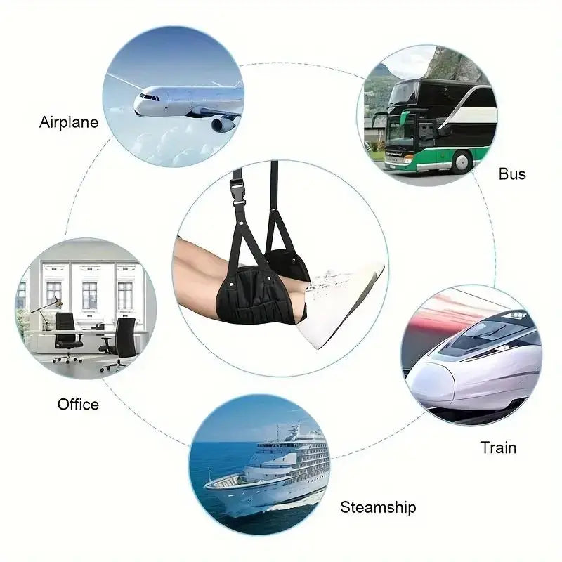 Title Portable Airplane Footrest Hammock