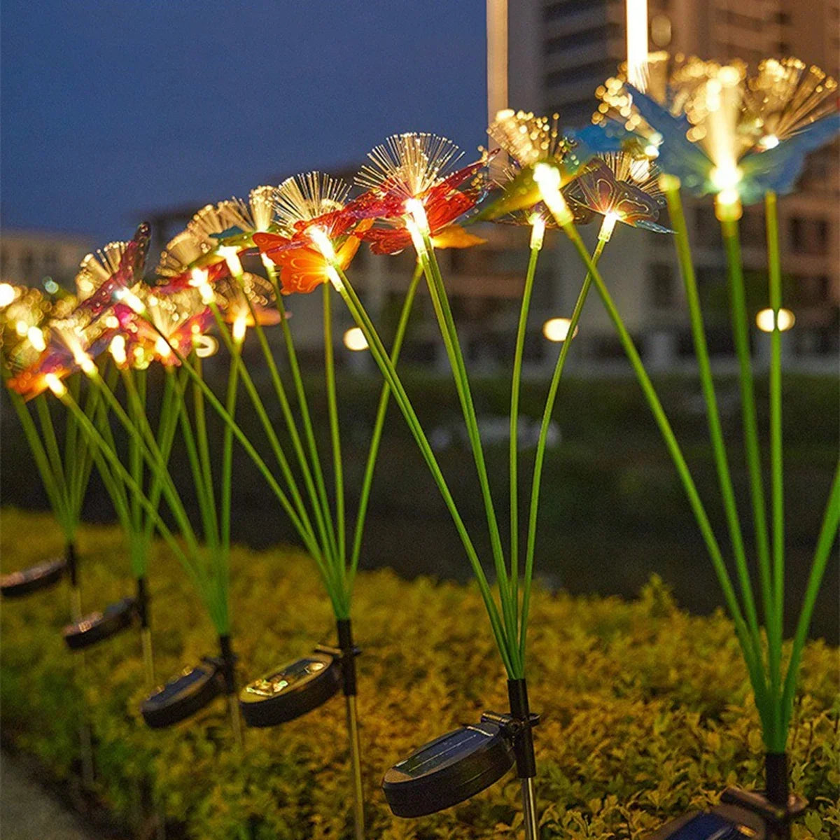 6LED Solar Butterfly Fiber Optic Light