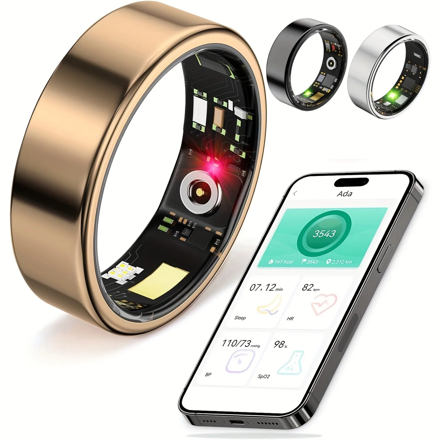 Smart Health Ring: Sleep, Fitness, and Style in a Single Band.
