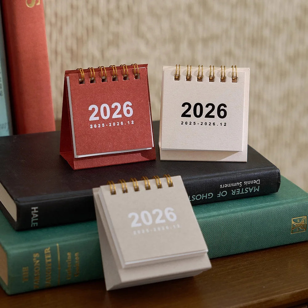 2026 Mini Desk Calendar: Simple Style, Powerful Planner.