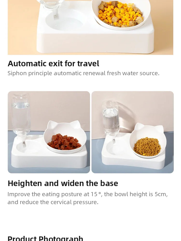 Ergonomic 15° Tilt Pet Bowl