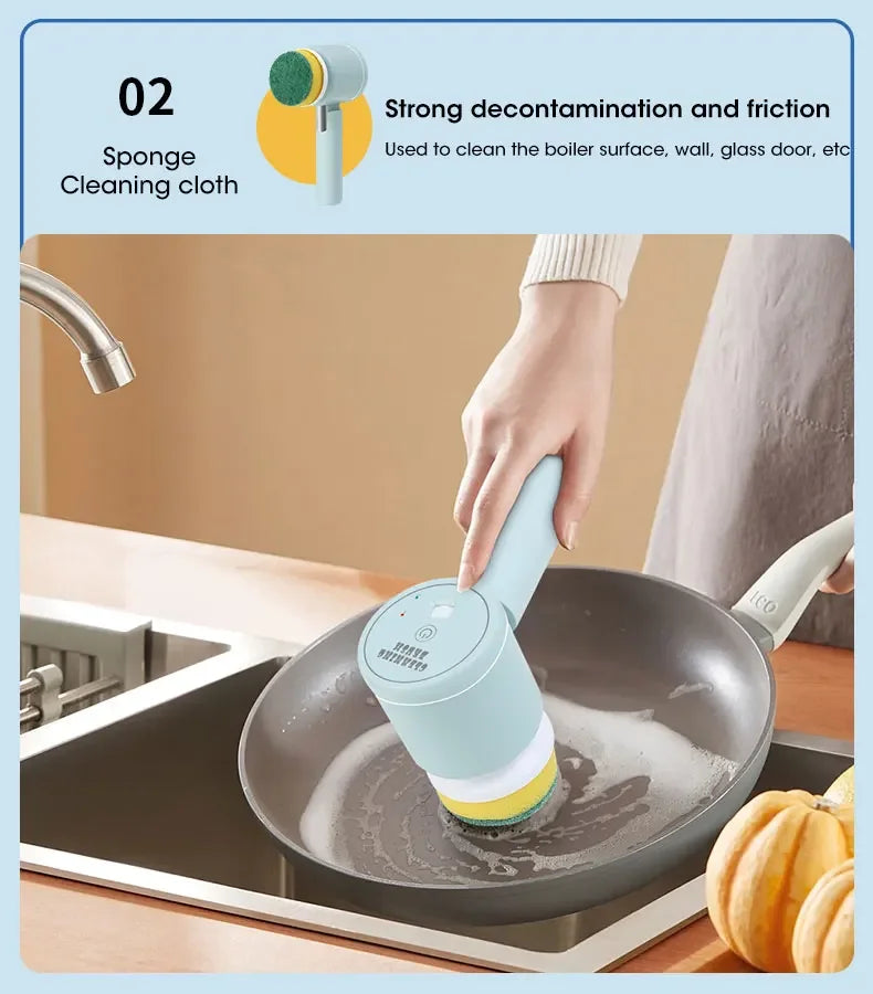 2025 Cordless Electric Spin Scrubber: Effortless, Deep-Cleaning Power.