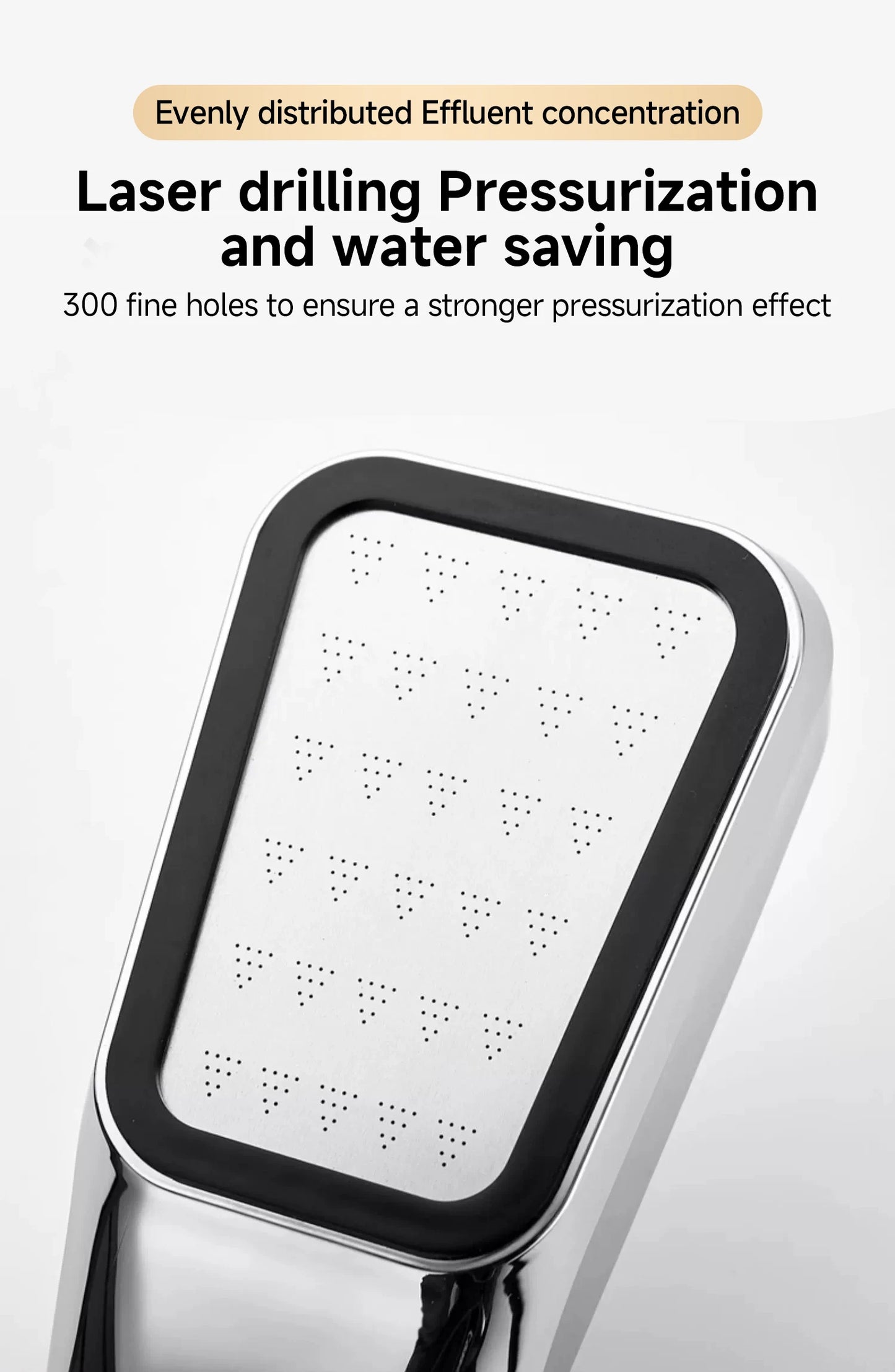 300 Holes High-Pressure Shower Head