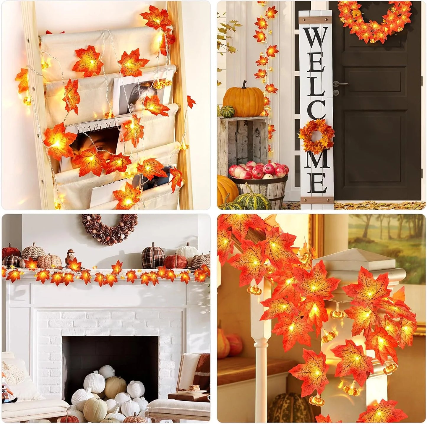 Halloween & Autumn Lights - Maple Leaf Shaped