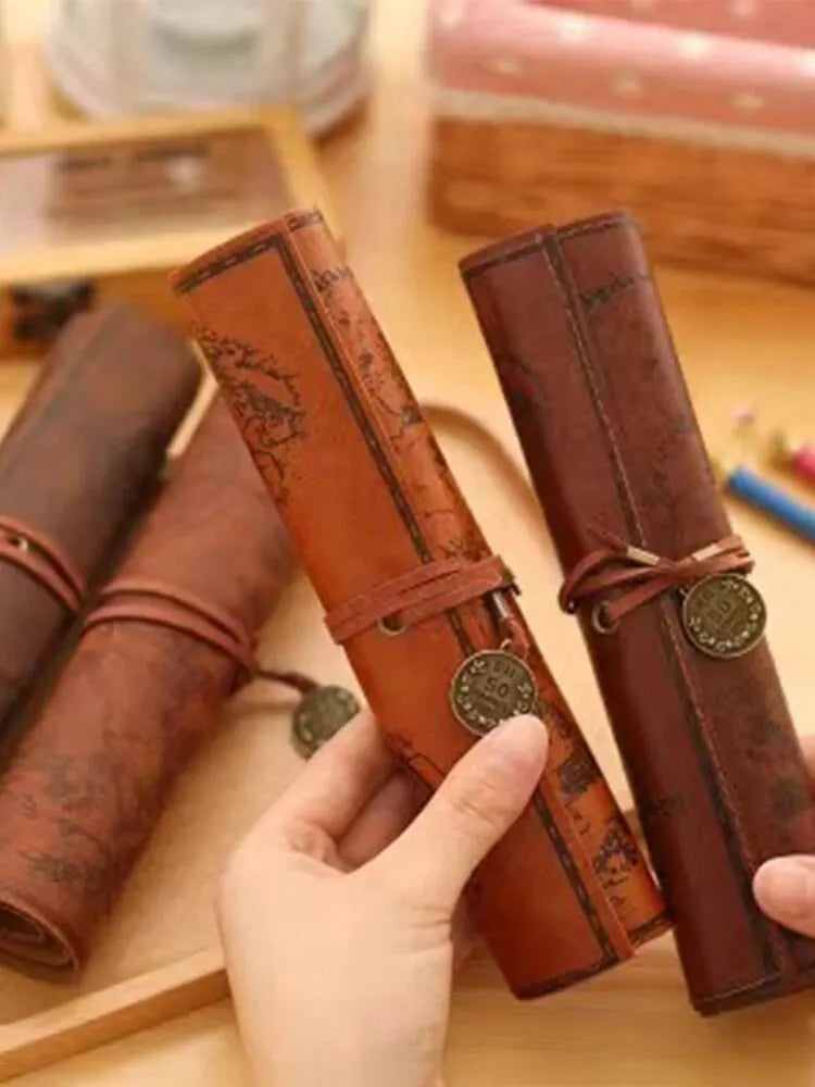 Vintage Treasure Map Pencil Roll: The Perfect Roll-Up Organizer.