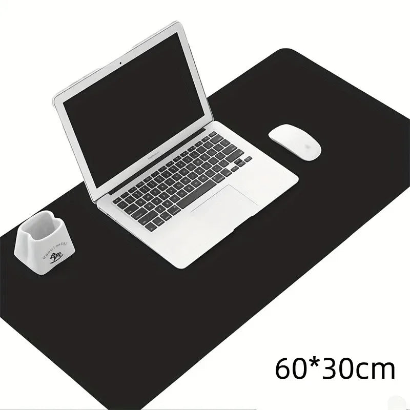 Large PU Leather Desk Mat – Waterproof Keyboard & Mouse Pad