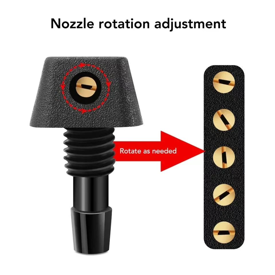 2 Pcs/Set Universal Car Front Windshield Wiper Nozzle Jet Sprayer Kit.