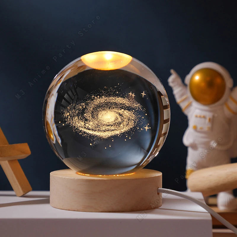 3D Crystal Galaxy Night Light: Your Own Portable Universe.