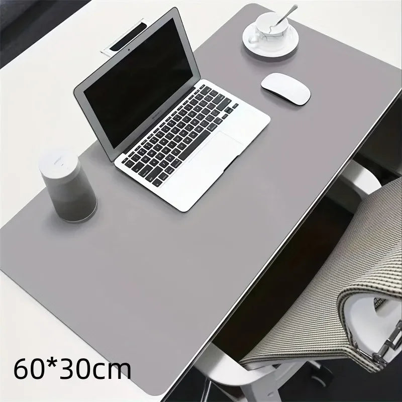 Large PU Leather Desk Mat – Waterproof Keyboard & Mouse Pad