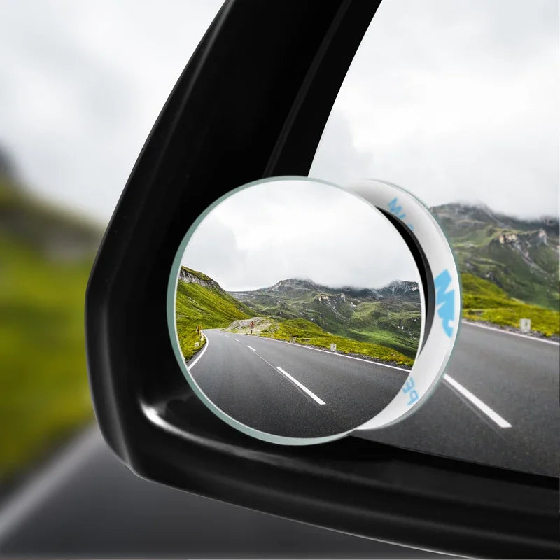 2Pcs Round Frame Convex Blind Spot Mirror