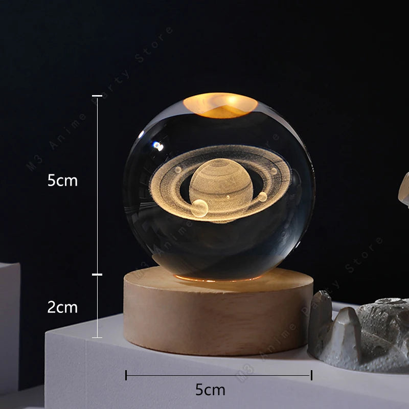 3D Crystal Galaxy Night Light: Your Own Portable Universe.