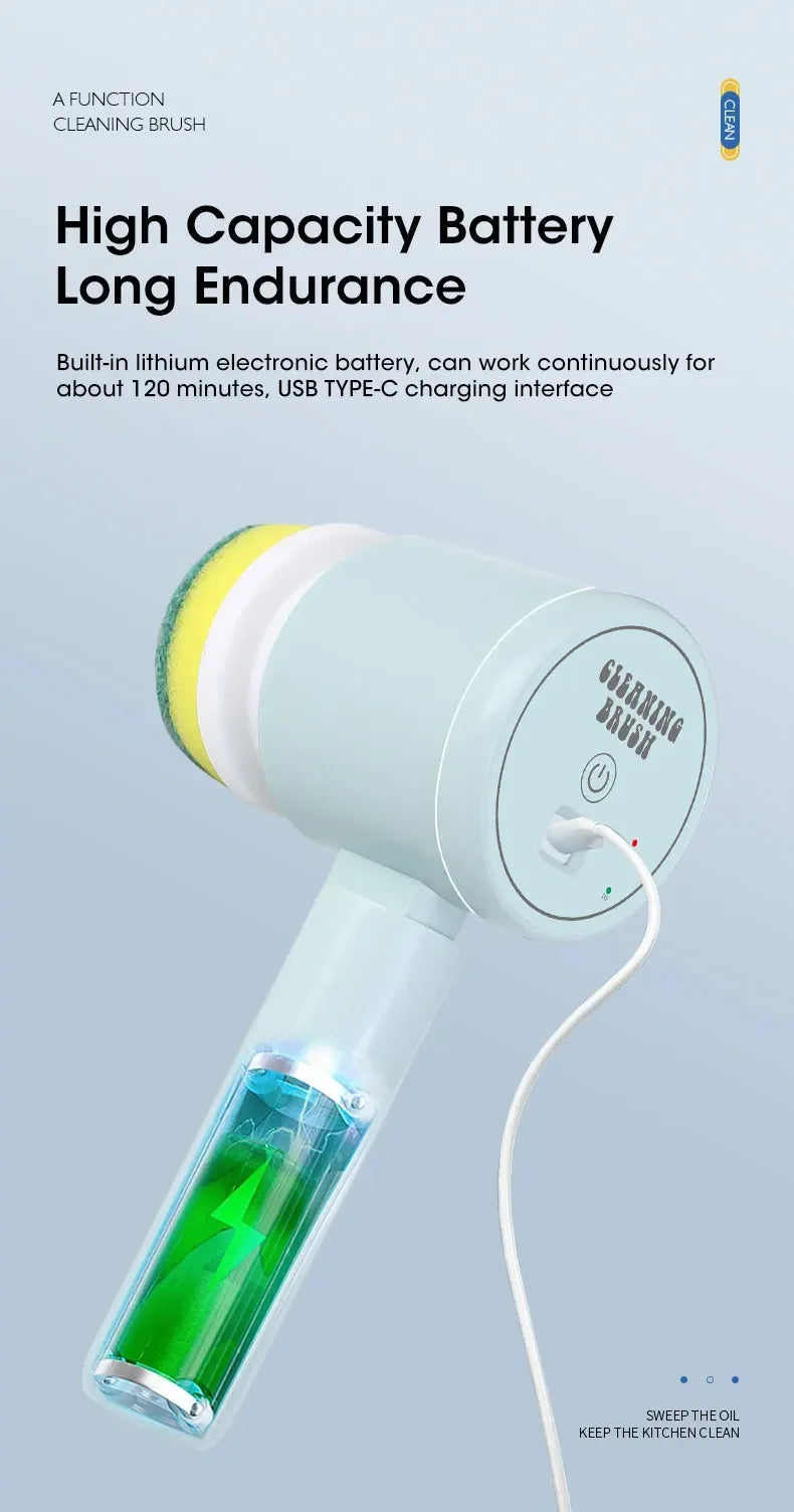 2025 Cordless Electric Spin Scrubber: Effortless, Deep-Cleaning Power.