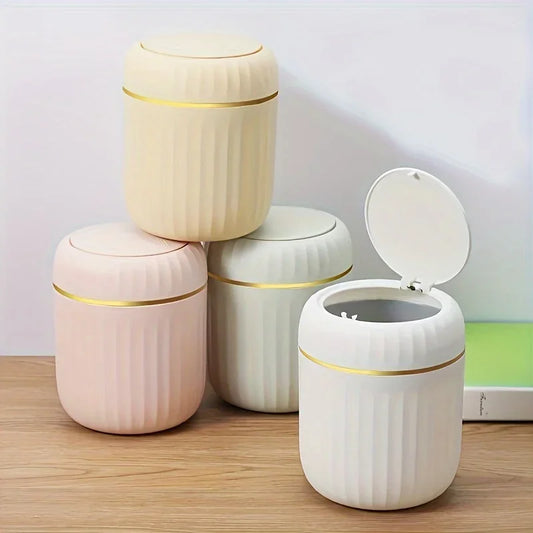 Mini Desktop Trash Can with Lid