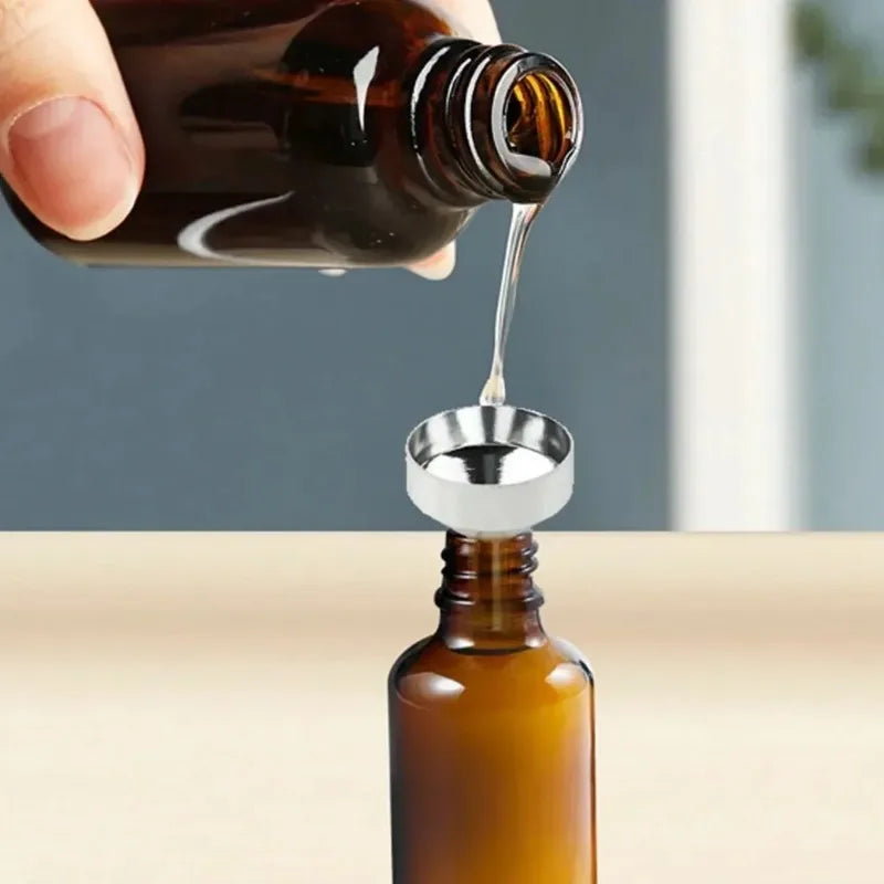 5-Piece Stainless Steel Mini Funnel Set: Mess-Free Filling for Kitchen & Home.