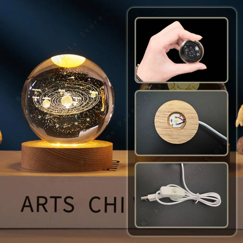 3D Crystal Galaxy Night Light: Your Own Portable Universe.