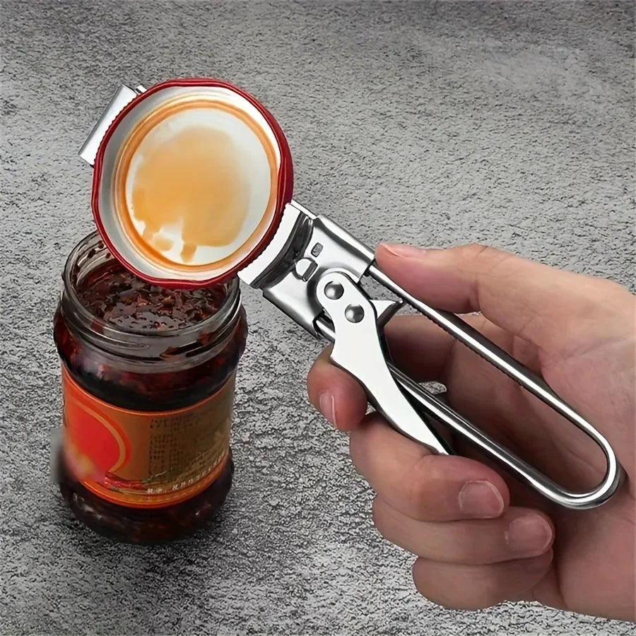 Adjustable Stainless Steel Can Opener: The Ultimate Jar & Bottle Grip.