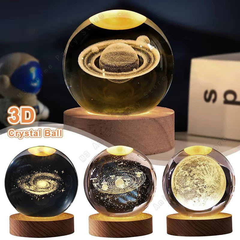 3D Crystal Galaxy Night Light: Your Own Portable Universe.