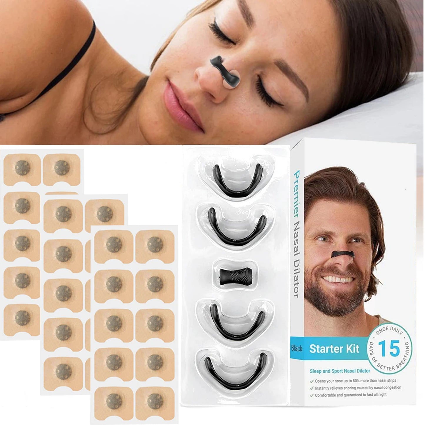 Sleep & Sport Nasal Dilator Kit: Breathe Easy, Sleep Better.