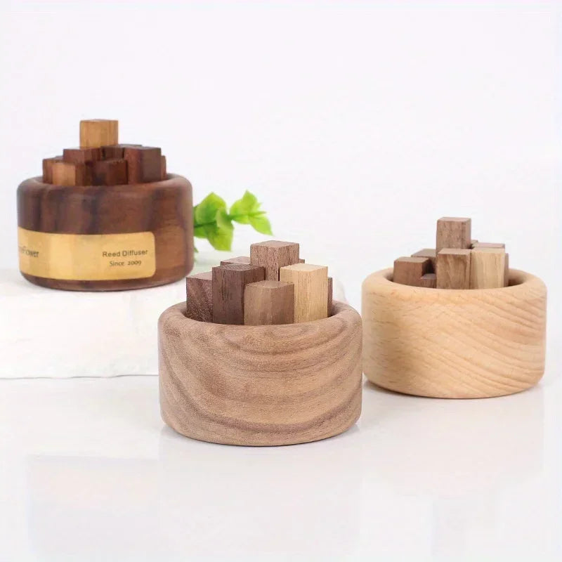 Beech & Black Walnut Essential Oil Diffuser: Natural Wood Fragrance Expander.