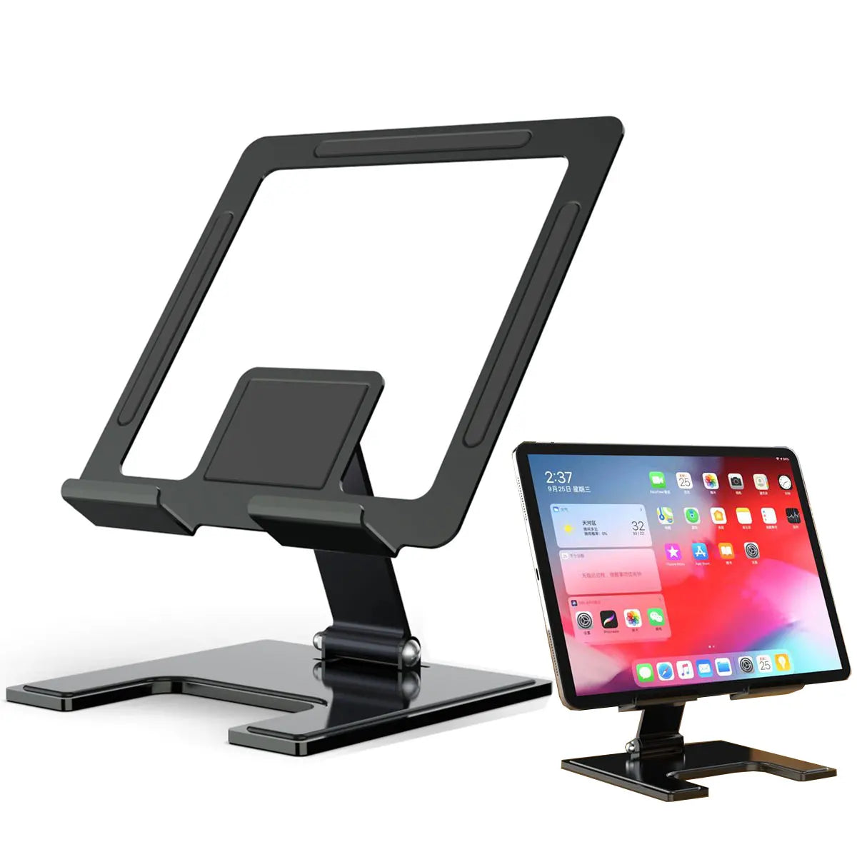 All-Metal Portable Tablet Stand: Your Ultimate Viewing Companion.