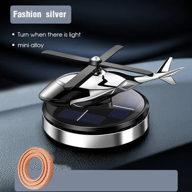 Solar Helicopter Air Freshener: Dynamic Fragrance for Your Car.