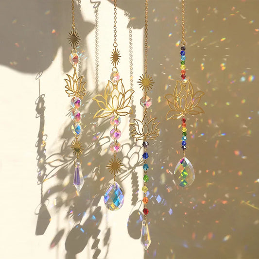 Crystal Lotus Sun Catcher