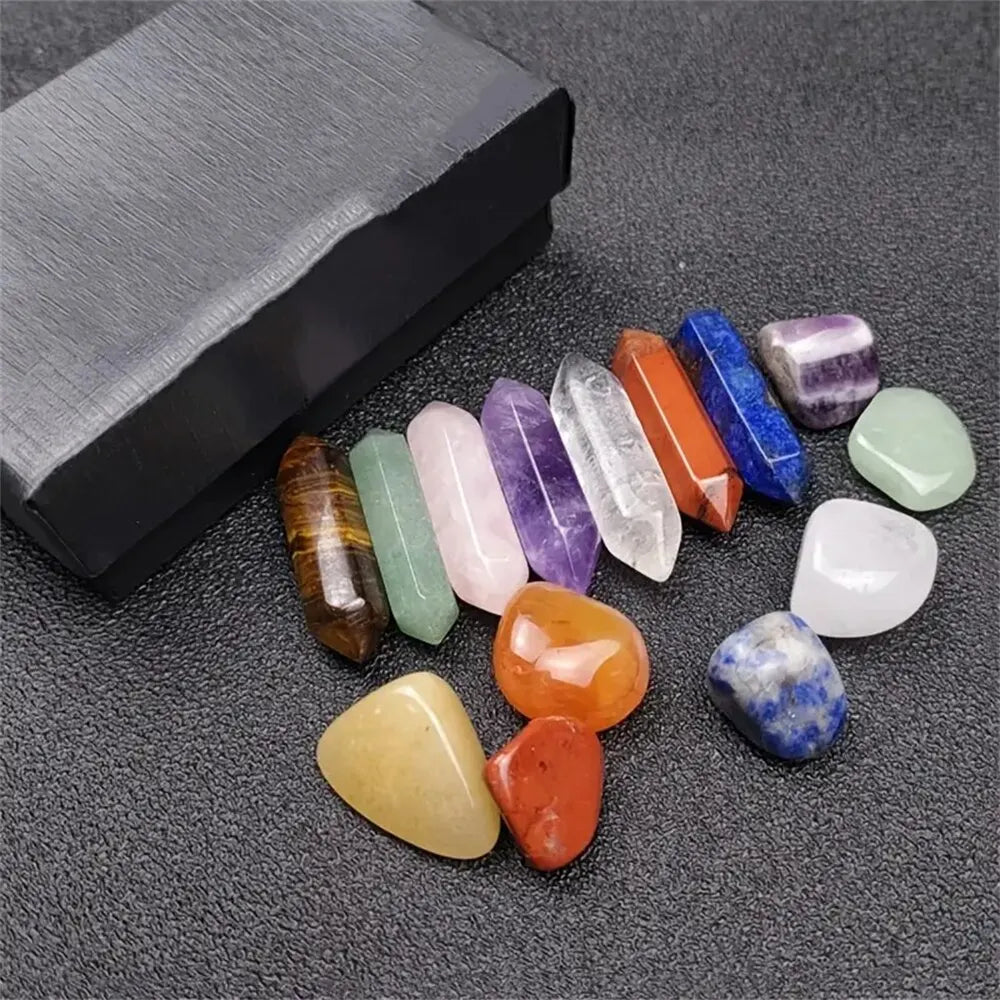 14-Piece Pointed Chakra Healing Crystal Set